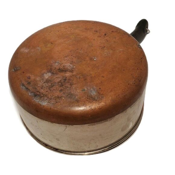 Vintage Revere Ware 1801 Stainless Steel Copper Clad Bottom 2 Qt Saucepan NO LID - Picture 5 of 6